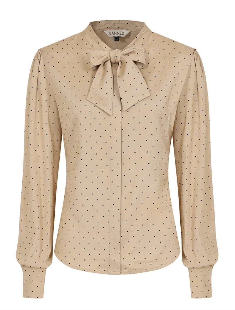 Schluppenbluse Daphine , Braun Plus Size