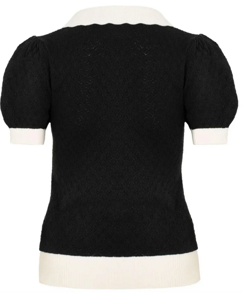 Stricktop Joanie,Schwarz, Plus Size