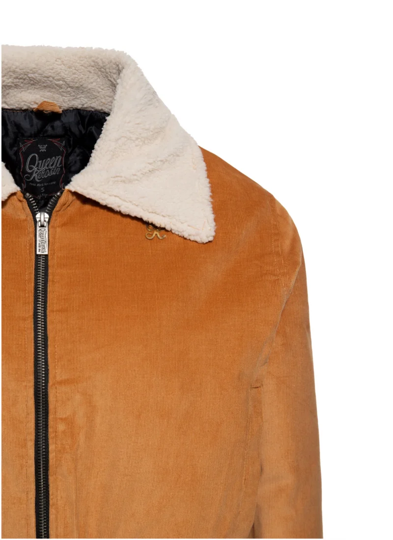 Fliegerjacke aus Cord, Senfbraun, Plus Size