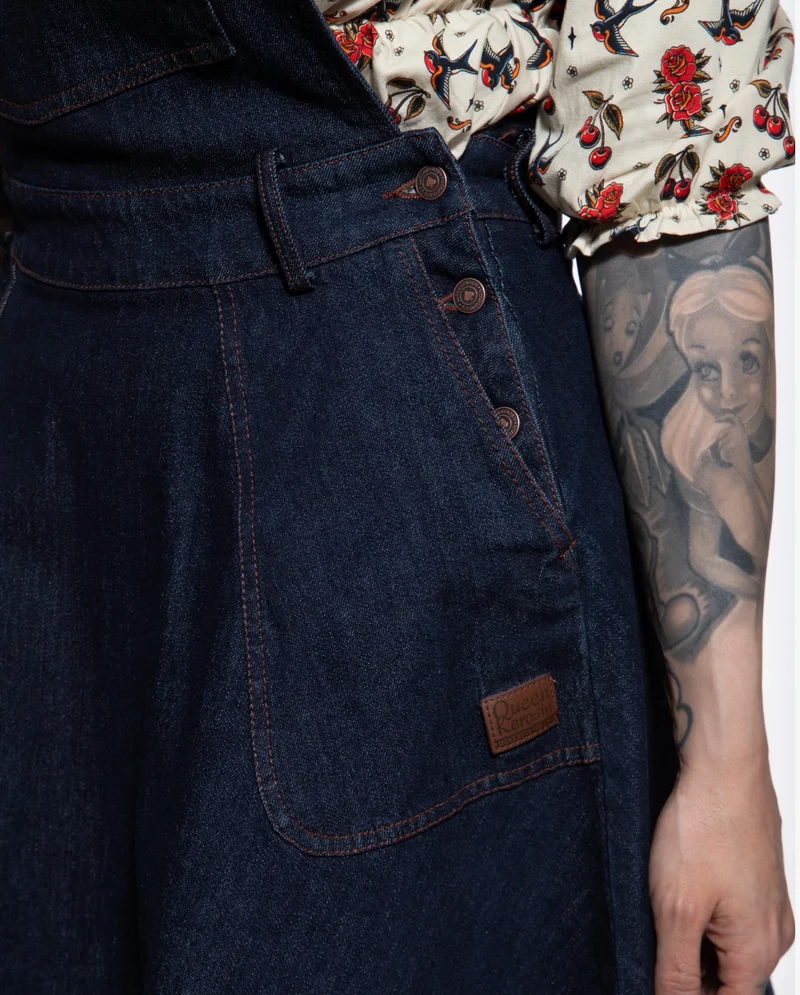 Latzkleid 'Josie' in Denim