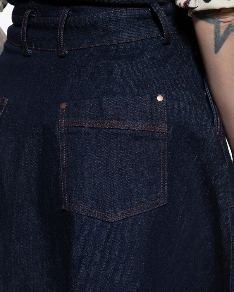 Latzkleid 'Josie' in Denim