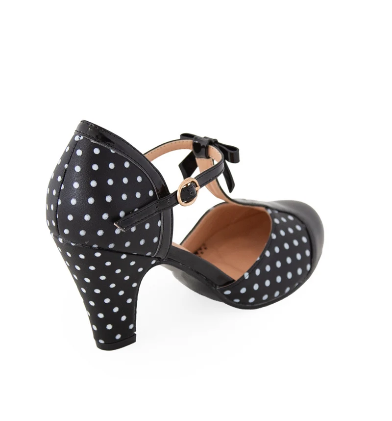 Riemchen Pumps Kelly Lee, Schwarz/Weiß