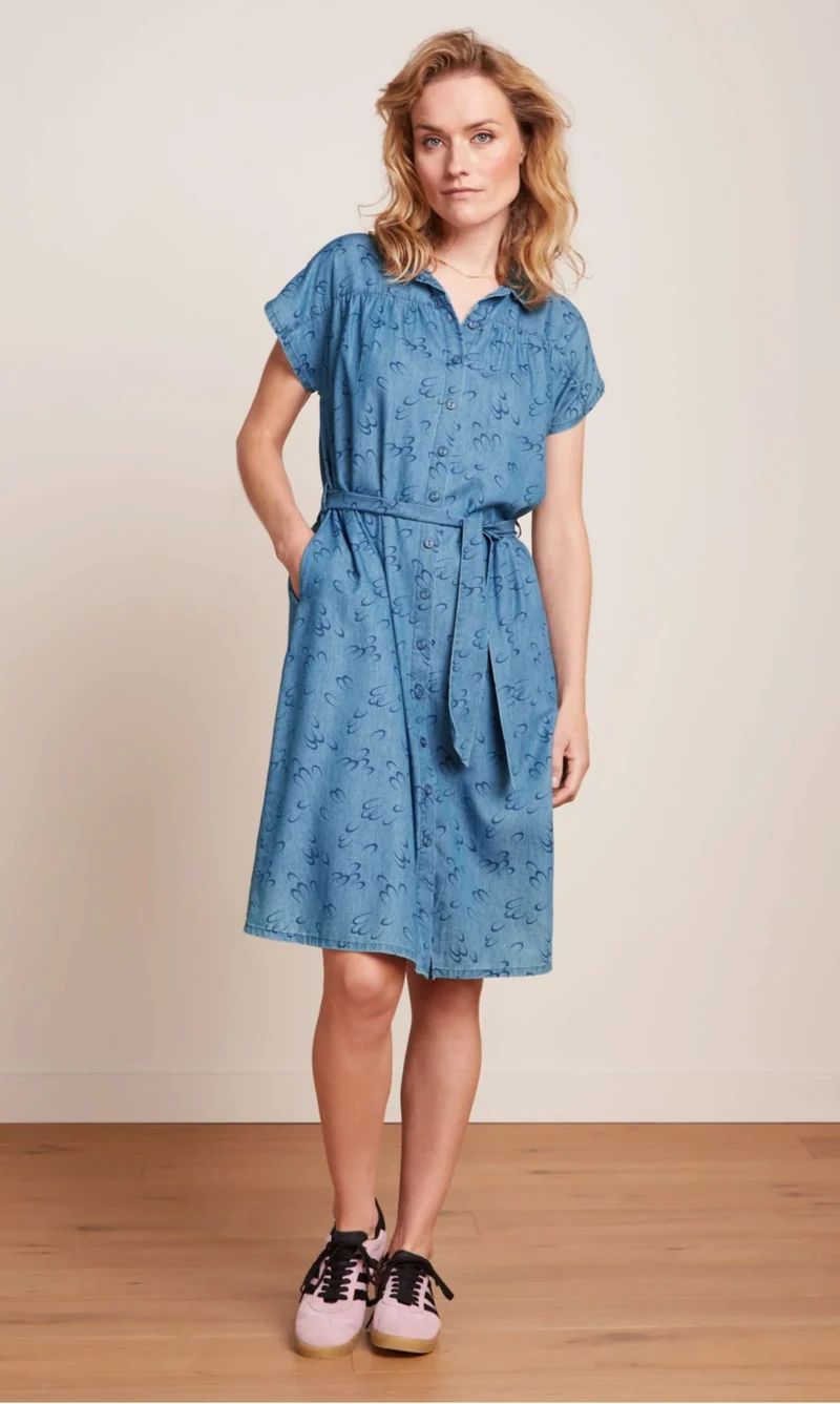 Hemdblusenkleid 40's Amy Coco, Blau