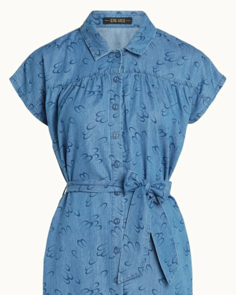 Hemdblusenkleid 40's Amy Coco, Blau