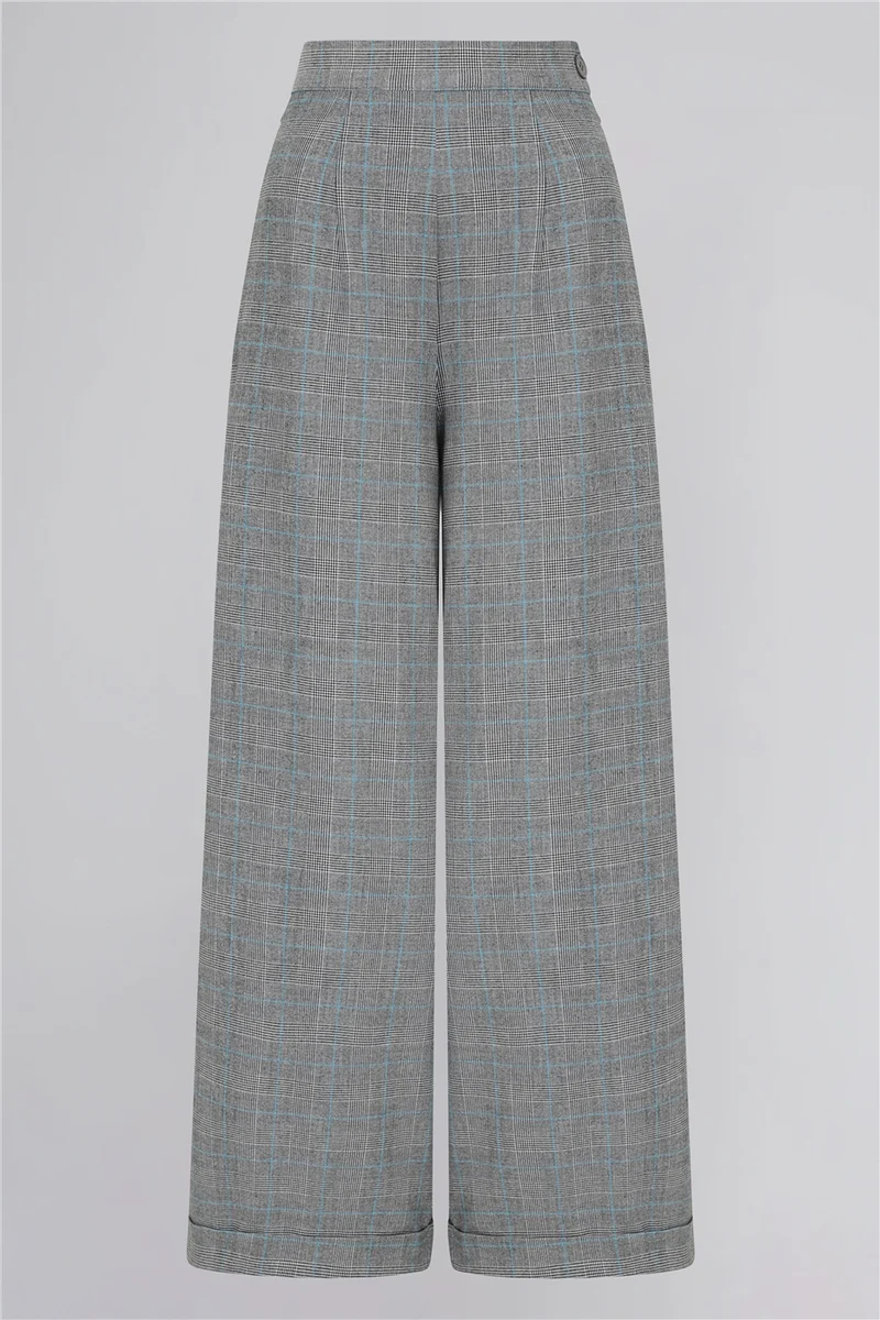 Hose Gerilyn Prince of Wales, Grau, Plus Size
