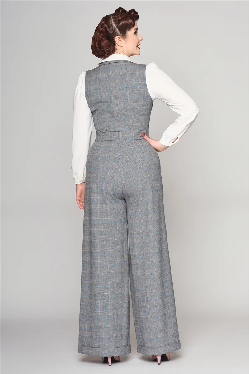 Hose Gerilyn Prince of Wales, Grau, Plus Size