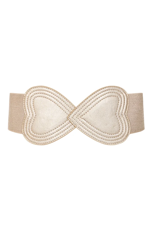 Gürtel , Heartbeat Elastic Belt, Gold