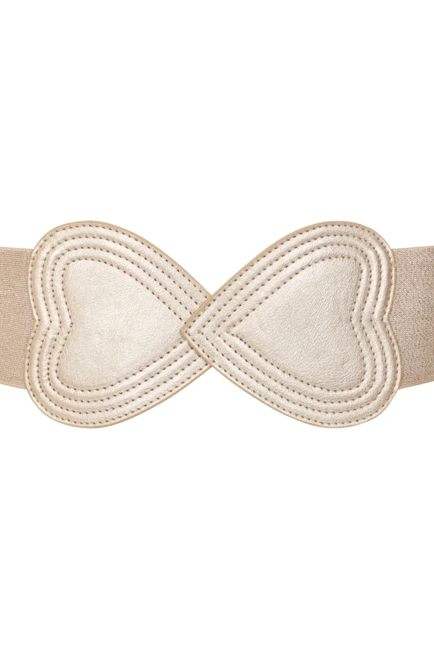 Gürtel , Heartbeat Elastic Belt, Gold
