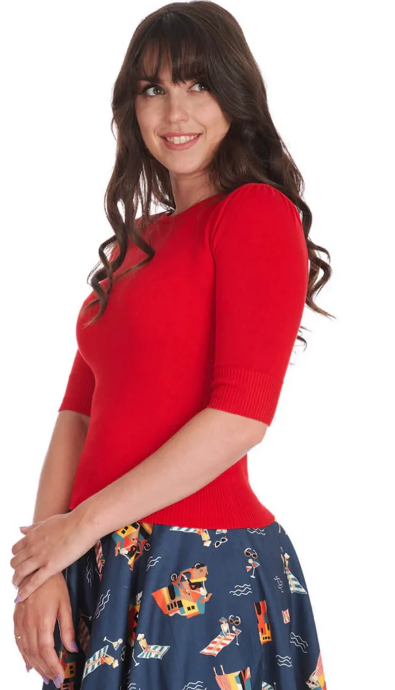Feinstrick-Pulli Grace, Rot