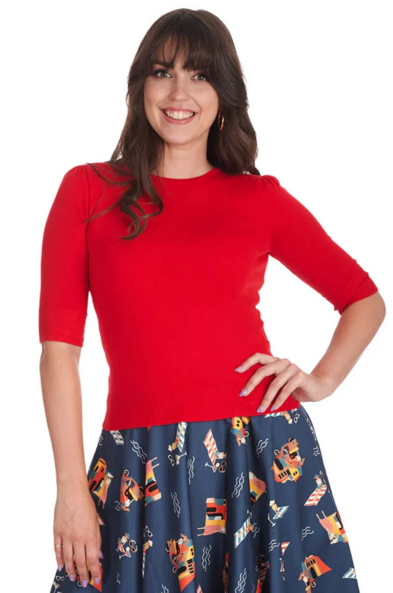 Feinstrick-Pulli Grace, Rot