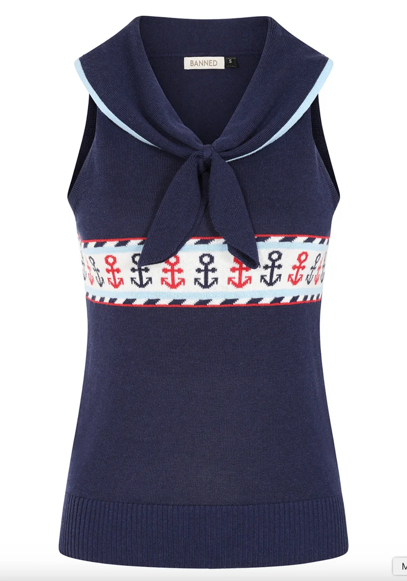 Top Sailor Sophie mit Ankermotiv, Navy