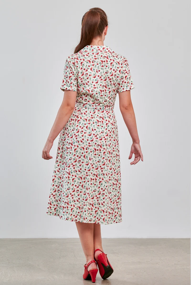 Swingkleid Kate Cherry 40's, Creme