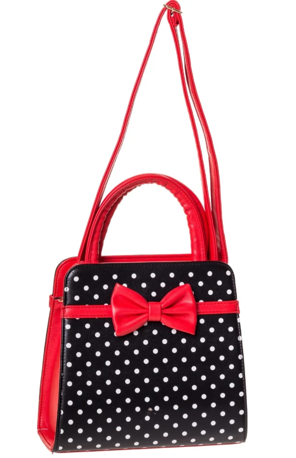 Tasche Carla, Polka-Schwarz