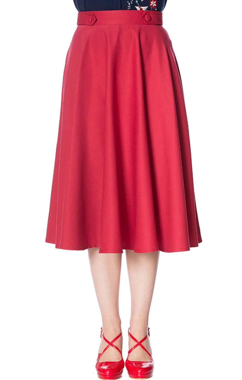 Swingrock Di Di, Tellerrock, Rot, Plus Size