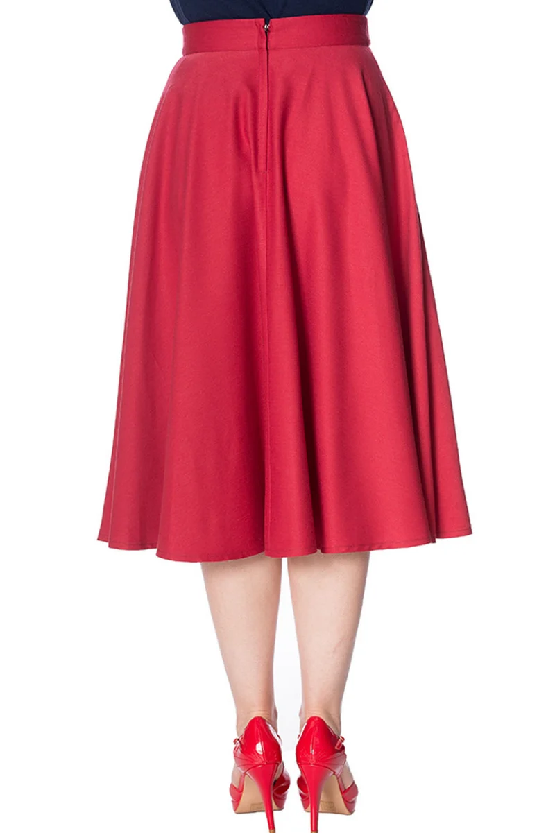Swingrock Di Di, Tellerrock, Rot, Plus Size