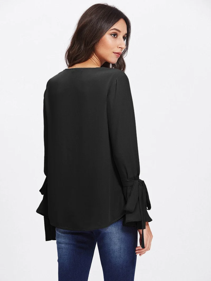 Pearl Embellished Cuff Blouse