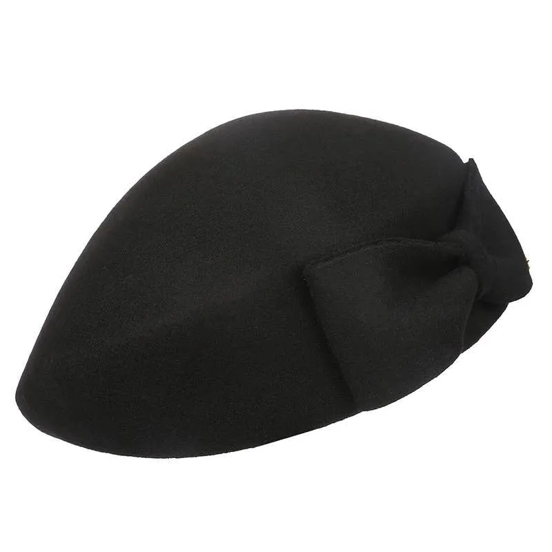 Grosse Baskenmütze mit Schleife, Rot oder Schwarz