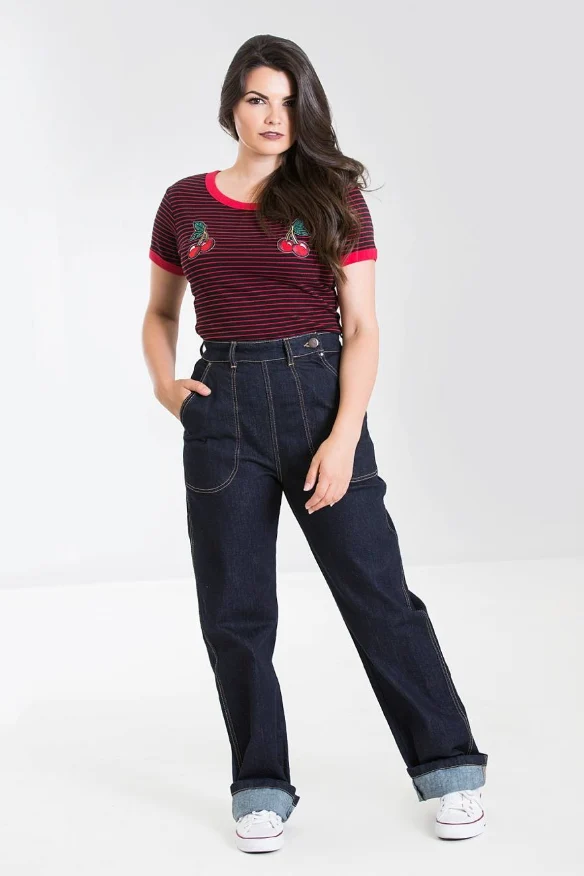 Highwaist Jeanshose Weston, Denim