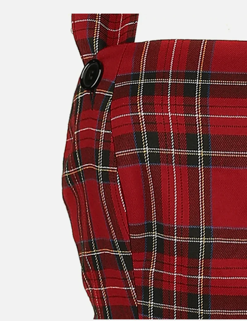 Trägerkleid Irvine Pinaford, Tartan Rot