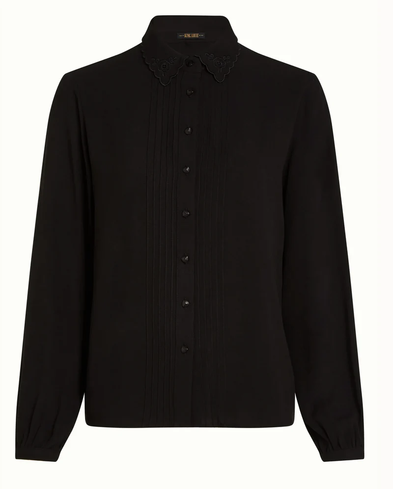 Vintage Bluse Alicia Etha,Schwarz