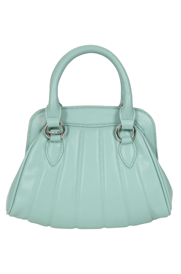 Handtasche Audrey in leichter Muschelform , Mint