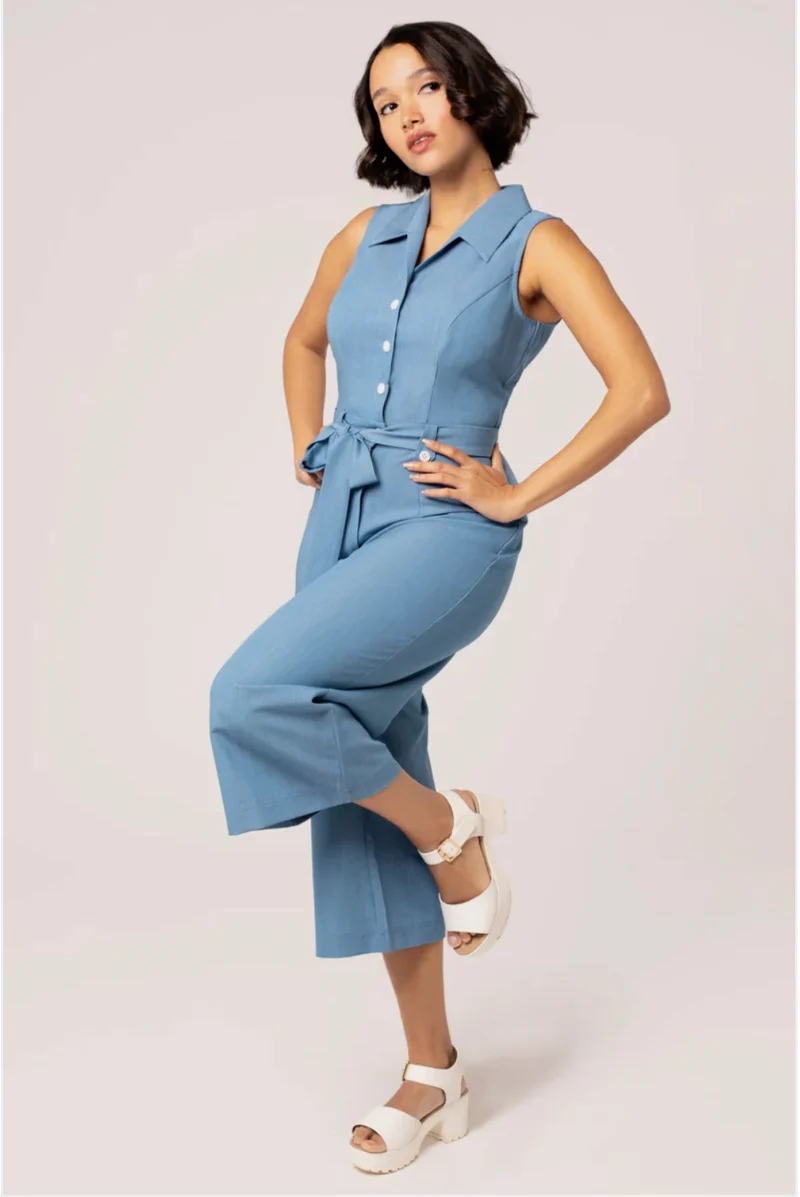 Jumpsuit Rylee 40's , Blau