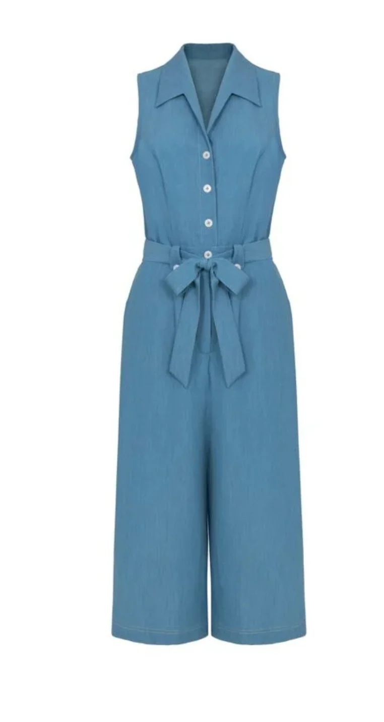 Jumpsuit Rylee 40's , Blau