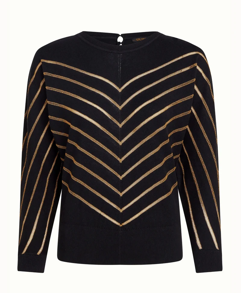 Pullover Joy Plume, Kaschmir-Baumwollmix, Schwarz