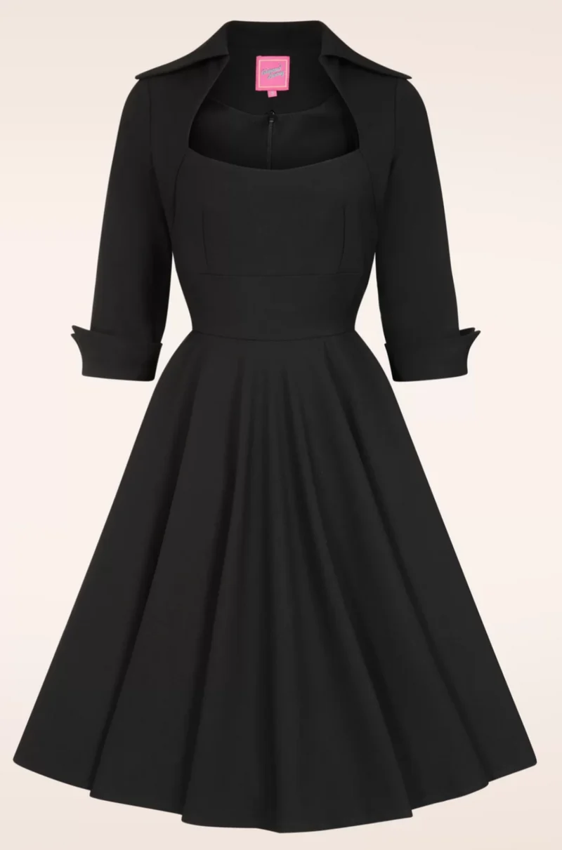 Stilvolles Swingkleid Lorelei, Schwarz