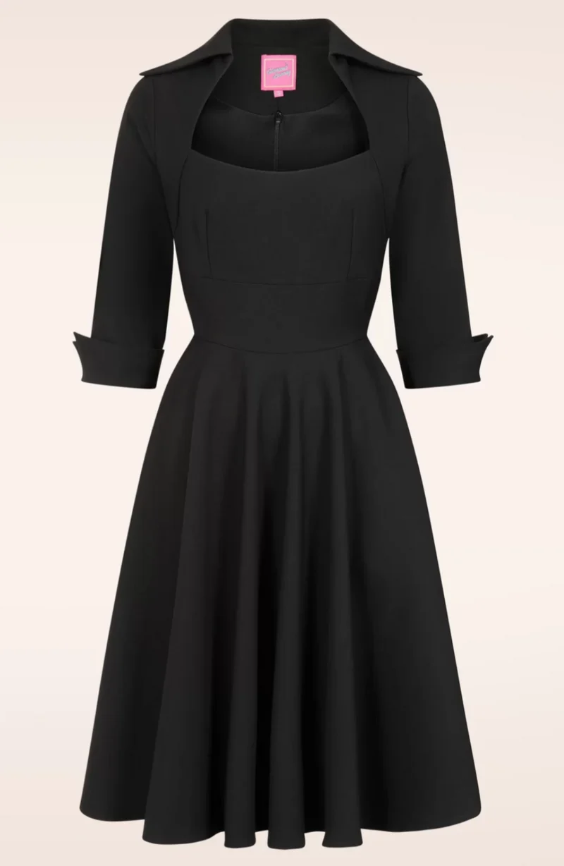 Stilvolles Swingkleid Lorelei, Schwarz