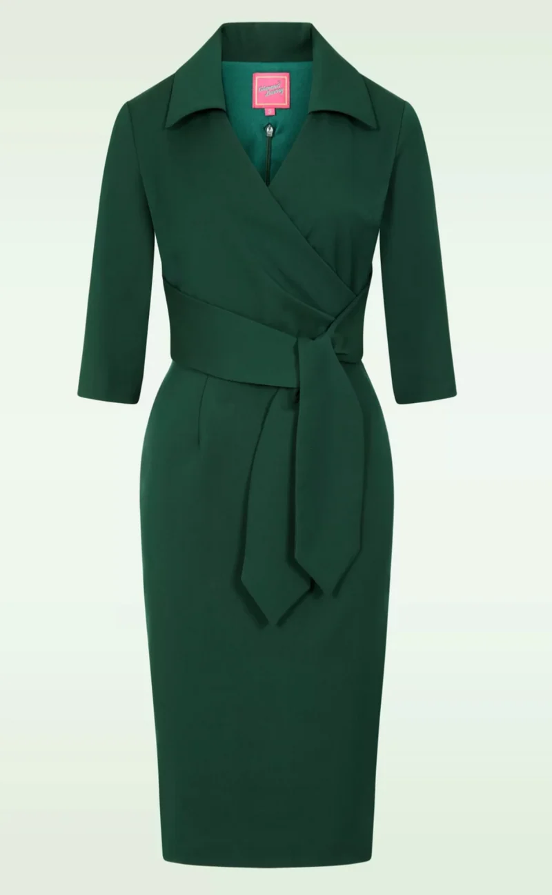 Elegantes Bleistiftkleid Imogen, Flaschengrün
