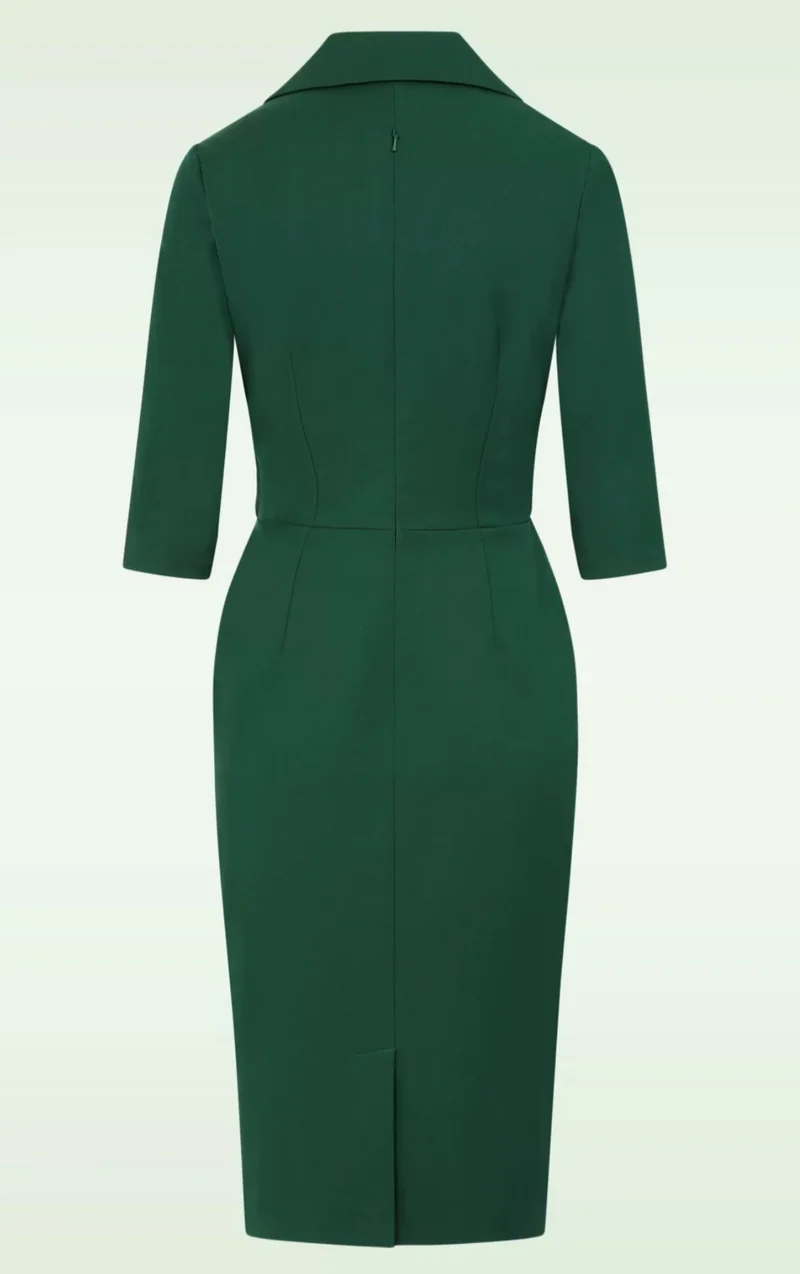 Elegantes Bleistiftkleid Imogen, Flaschengrün