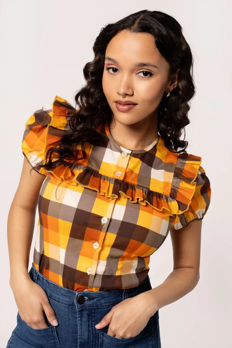 Bluse Darlene Check 40's, Multi