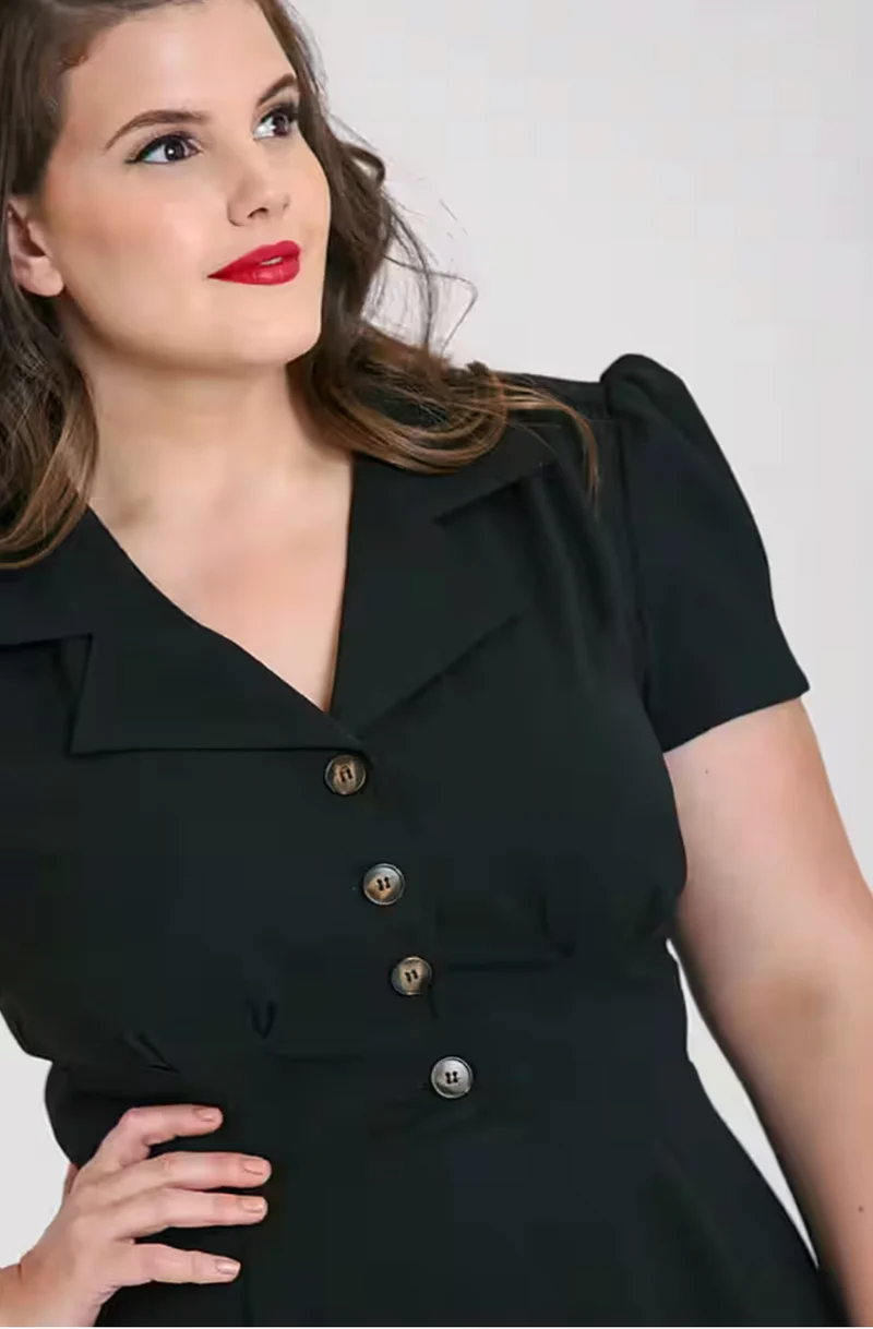 Swingkleid Vera Lynn, Schwarz, Puls Size