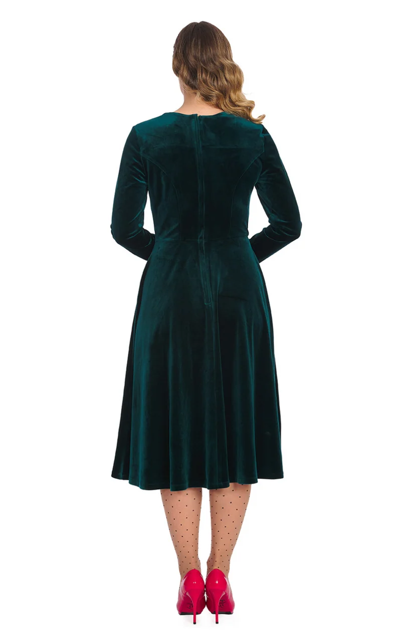 Samtkleid A Royal Evening Plus Size , Grün