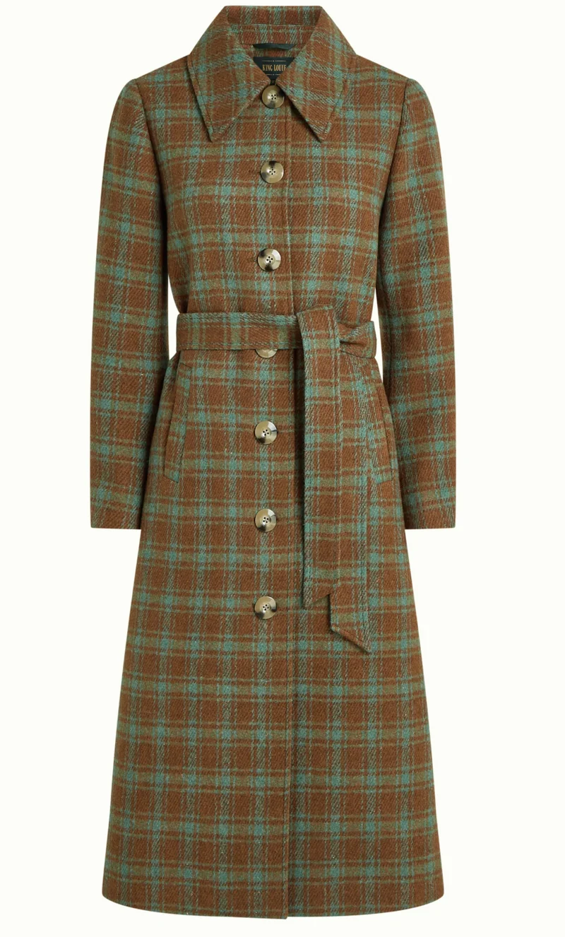 Mantel Arabelle Coppa Check, Bear-Brown