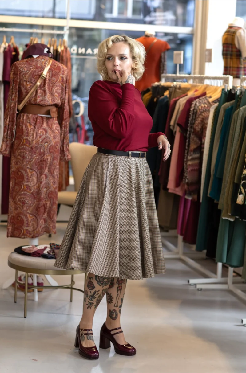 Vintage Swingrock Birmingham, Check, Plus Size