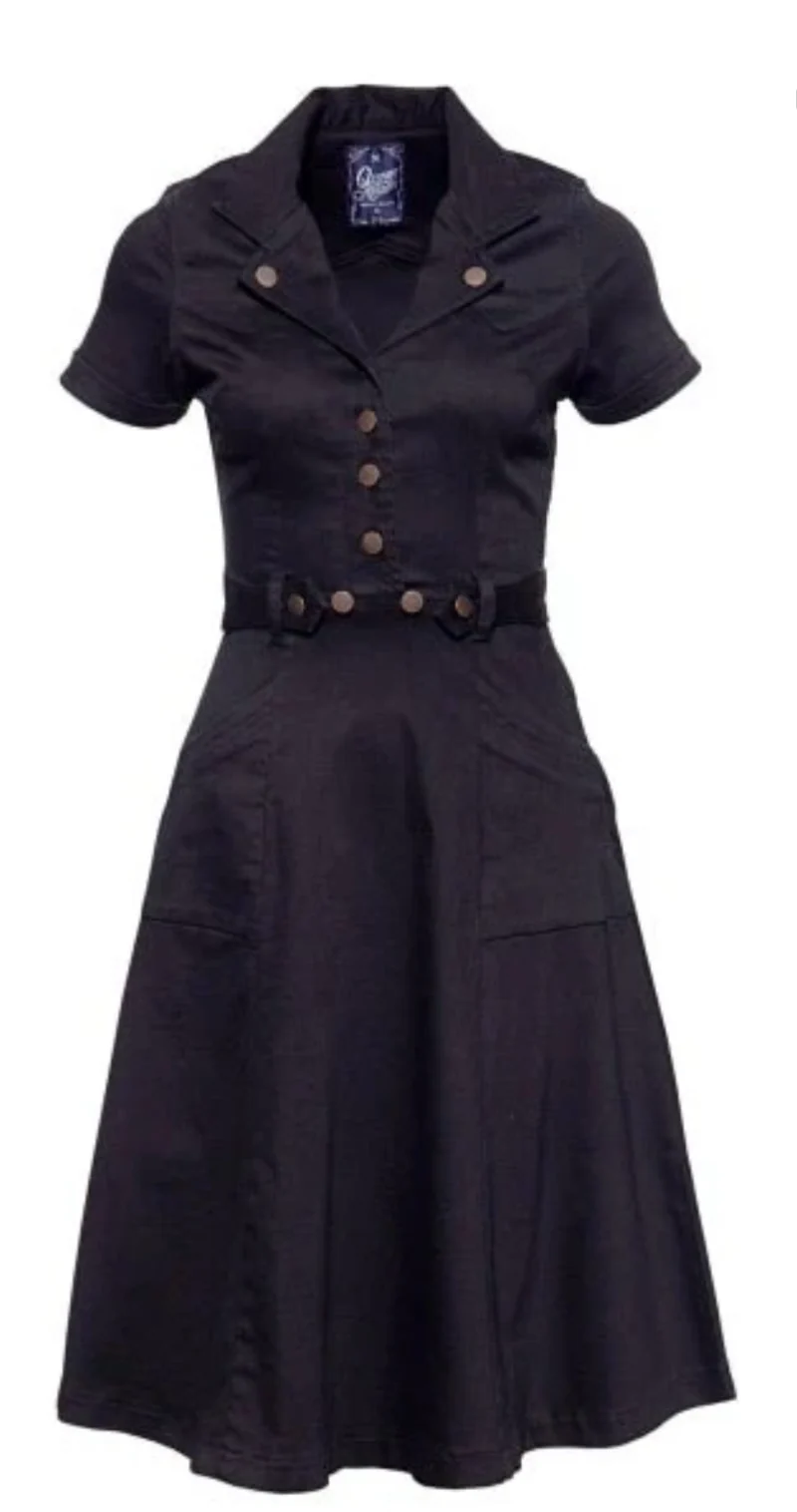 Jeans-Swingkleid Workwear, Schwarz ,Plus Size