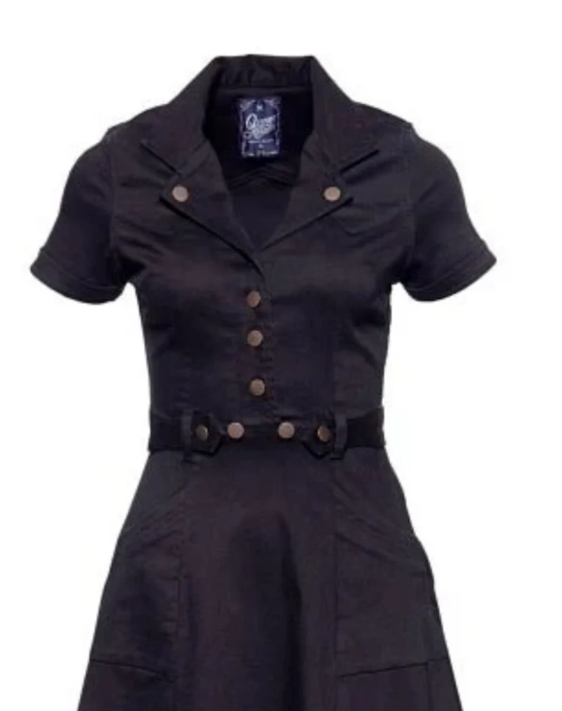 Jeans-Swingkleid Workwear, Schwarz ,Plus Size