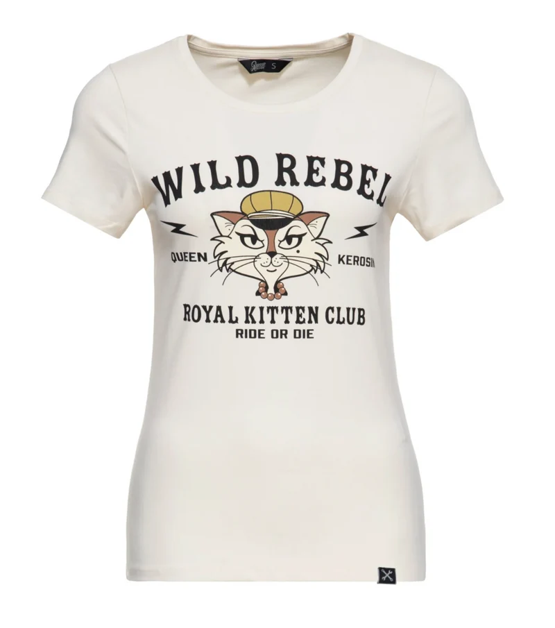 T-Shirt Royal Kitten Club, Offwhite