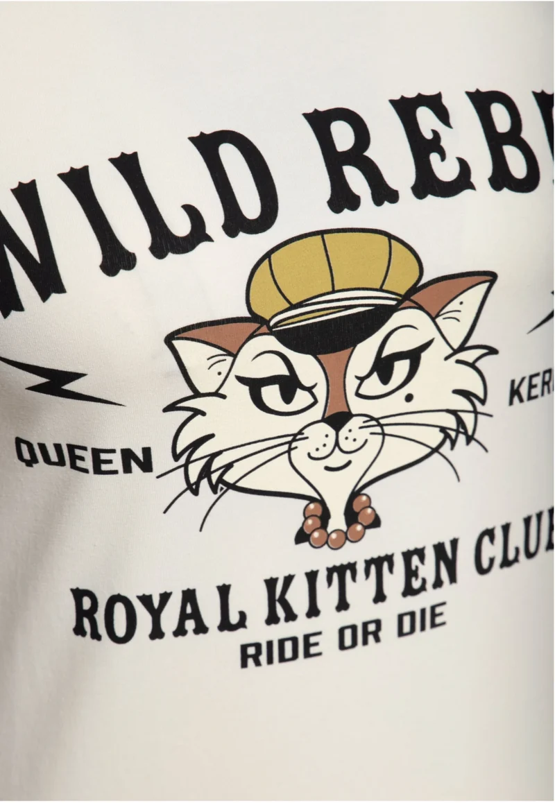 T-Shirt Royal Kitten Club, Offwhite