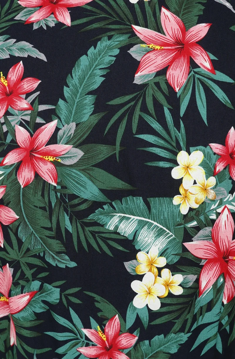 Hemdblusenkleid Kate Tropical, Navy