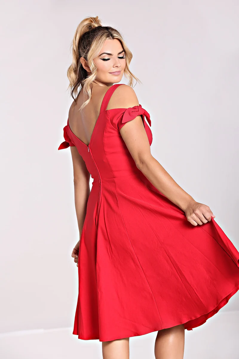 Swingkleid Nancy, Rot, Plus Size