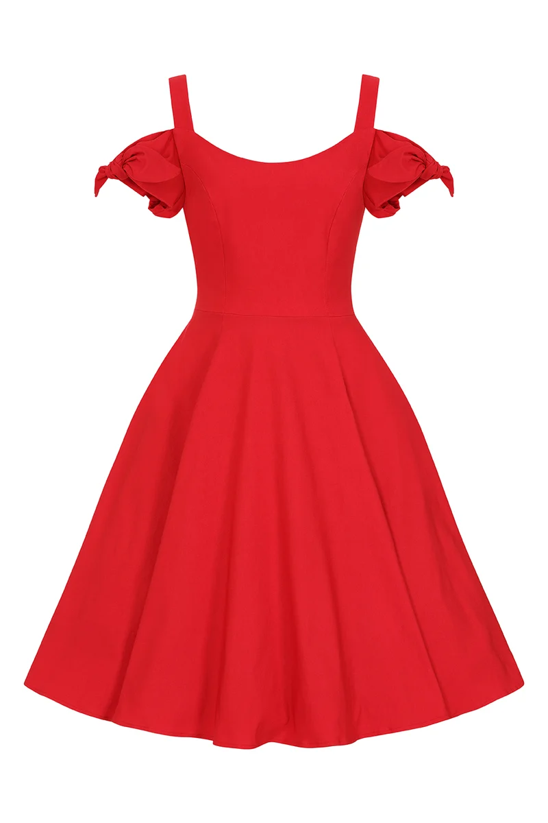 Swingkleid Nancy, Rot, Plus Size