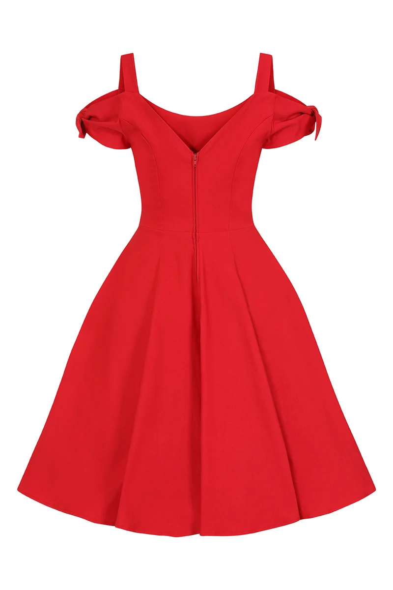 Swingkleid Nancy, Rot, Plus Size