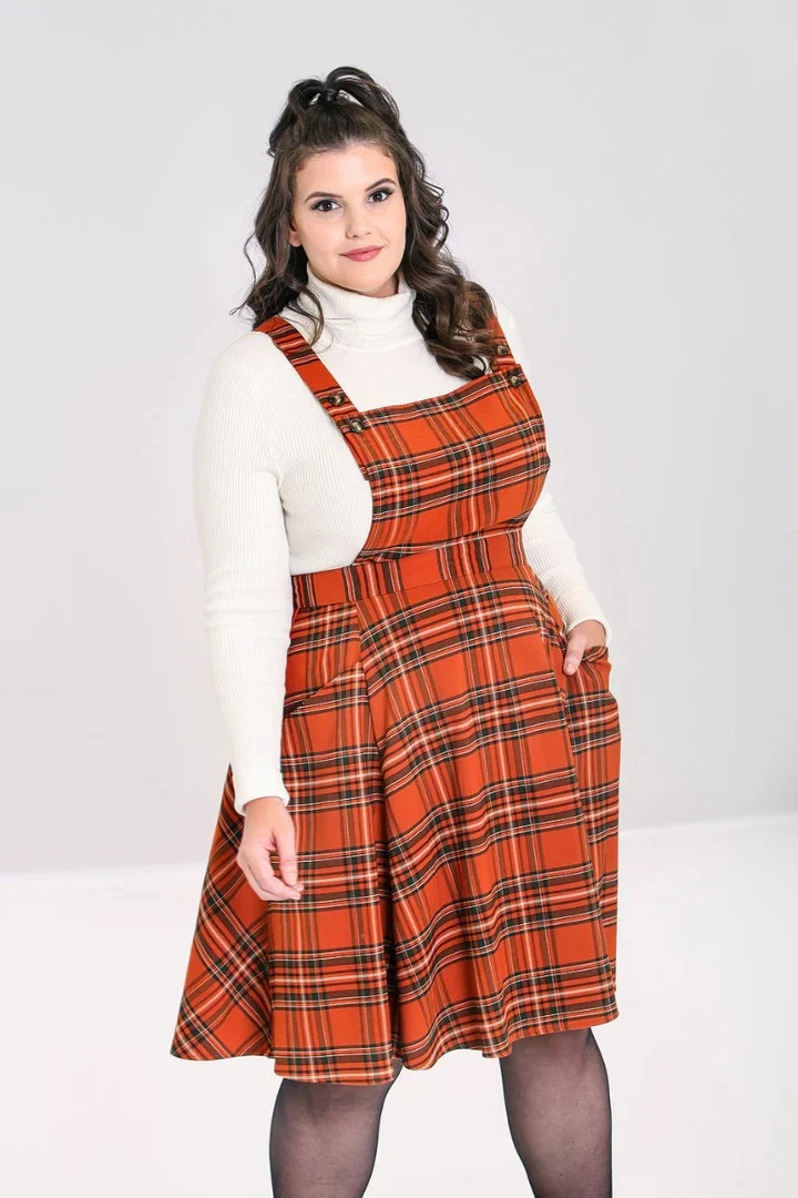 Latzrock Tawny, Braun, Plus Size