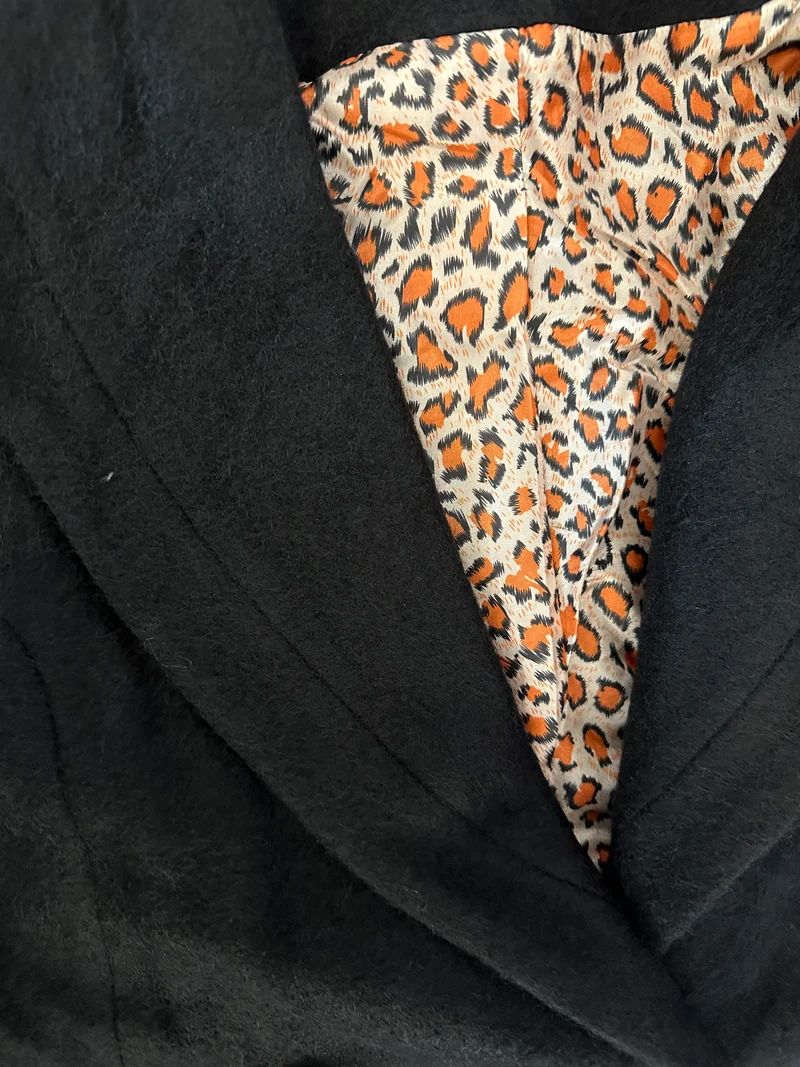 Mantel Leopard Lady, Schwarz, Plus Size