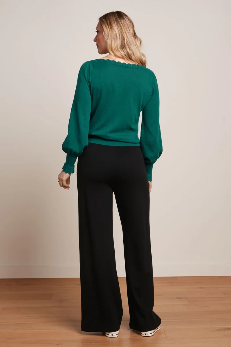 Bundfaltenhose Fintan Milano, Schwarz