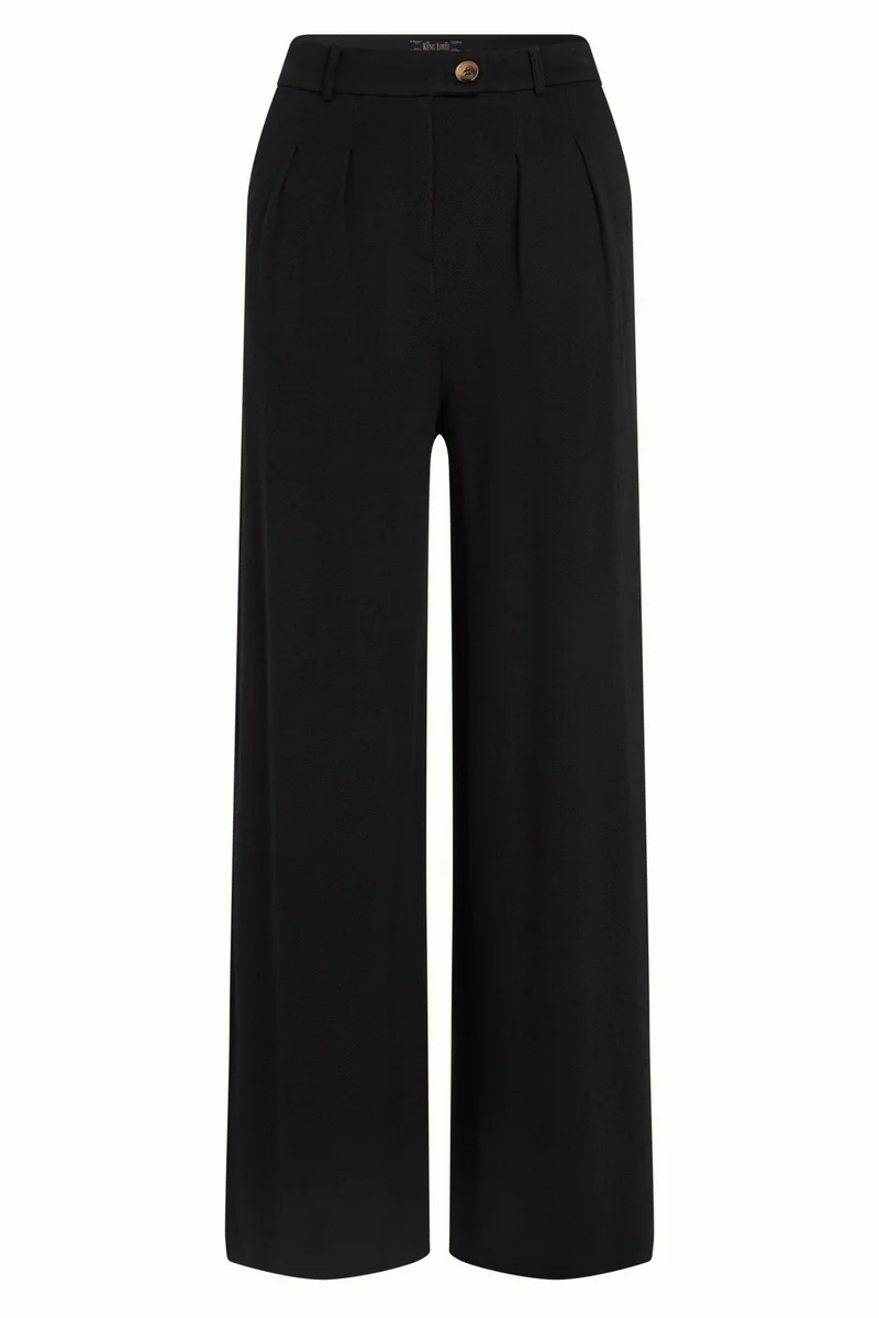 Bundfaltenhose Fintan Milano, Schwarz