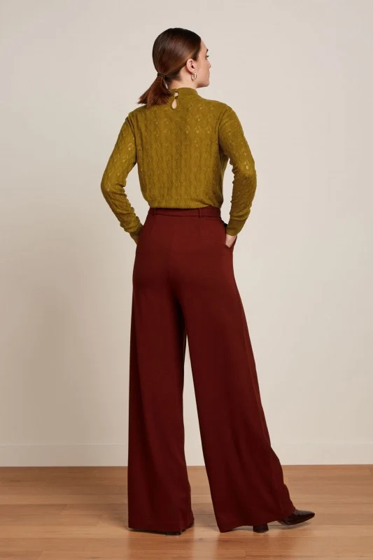 Bundfaltenhose Fintan Milano, Sandelholz Braun